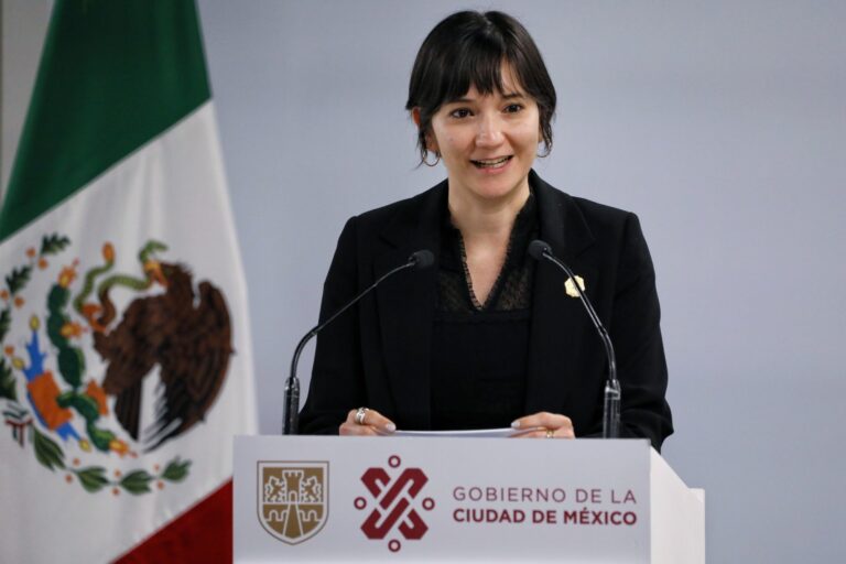 Marcela Figueroa Franco, Subsecretaria de Desarrollo Institucional de la SSC, durante la presentación del informe de resultados de la alerta por violencia contra las mujeres.