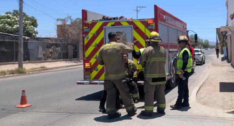 Trabajador resulta lesionado tras caída de andamio en obra de Hermosillo