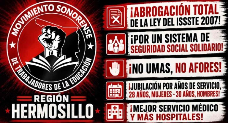 Profesores de educación básica federal convocan paro de labores el 1 de junio en Sonora