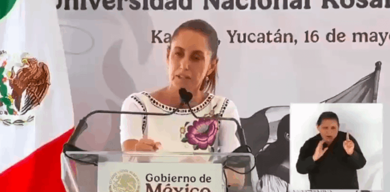 Claudia Sheinbaum defiende la transformación y promete apoyo a Yucatán