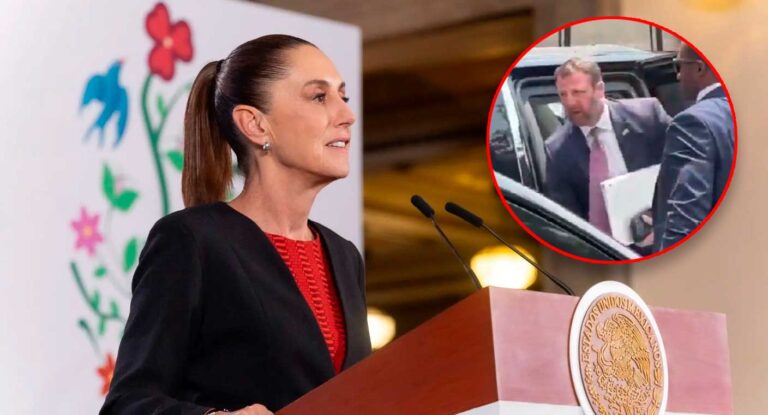 Secretario de Seguridad de EEUU se reúne con Claudia Sheinbaum en Palacio Nacional