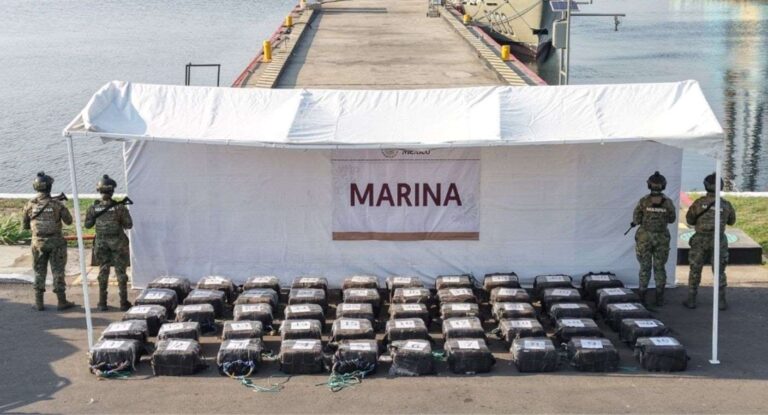 Marina asegura más de 7 toneladas de cocaína en el Pacífico Mexicano durante mayo