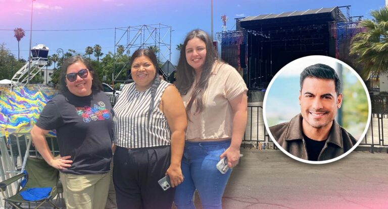 Amigas madrugan para ver a Carlos Rivera en Fiestas del Pitic en Hermosillo