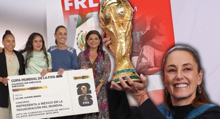 Sheinbaum entrega boletos para el Mundial 2026 a ganadoras de concurso de dominadas