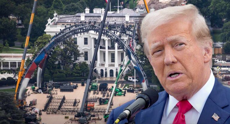 Instalan estadio temporal en la Casa Blanca para evento de UFC por cumpleaños de Donald Trump