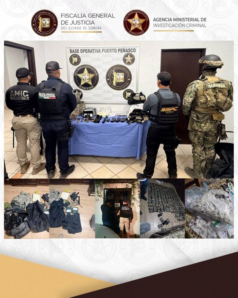 Cateo en Puerto Peñasco deja aseguramiento de más de 800 dosis de droga y equipo táctico Cateo en Puerto Peñasco deja aseguramiento de más de 800 dosis de droga y equipo táctico