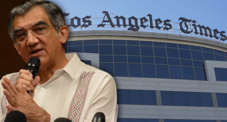 Américo Villarreal advierte posible demanda contra Los Angeles Times por presunta difamación