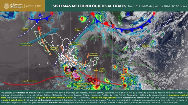 Tormenta Tropical Boris traerá lluvias intensas al sur y mayor humedad en Sonora Tormenta Tropical Boris traerá lluvias intensas al sur y mayor humedad en Sonora