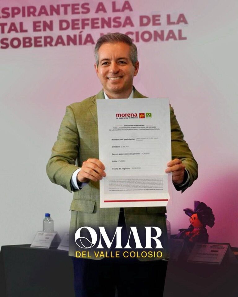 Omar Del Valle Colosio se suma a la contienda por la Coordinación de la Transformación en Sonora
