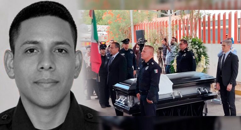 Despiden al policía Luis Fernando Molina tras su asesinato en el centro de Hermosillo