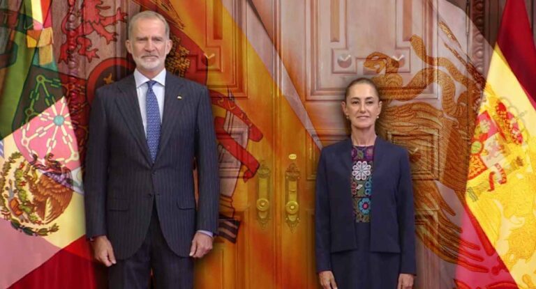 Sheinbaum recibe al rey Felipe VI en Palacio Nacional para fortalecer la relación México-España