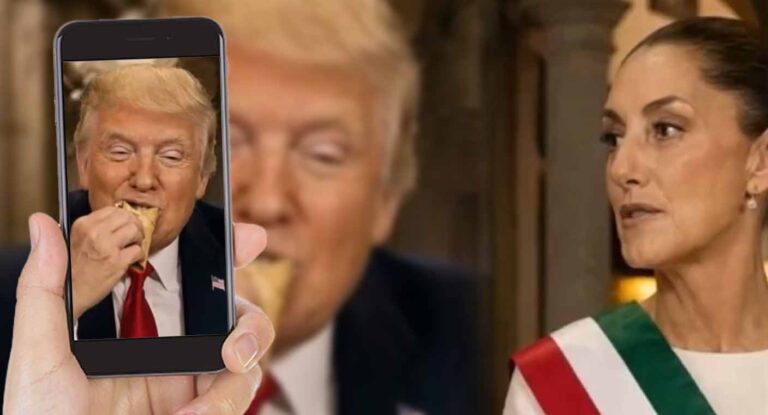 Trump publica video generado con IA donde aparece comiendo tacos con Sheinbaum Trump publica video generado con IA donde aparece comiendo tacos con Sheinbaum
