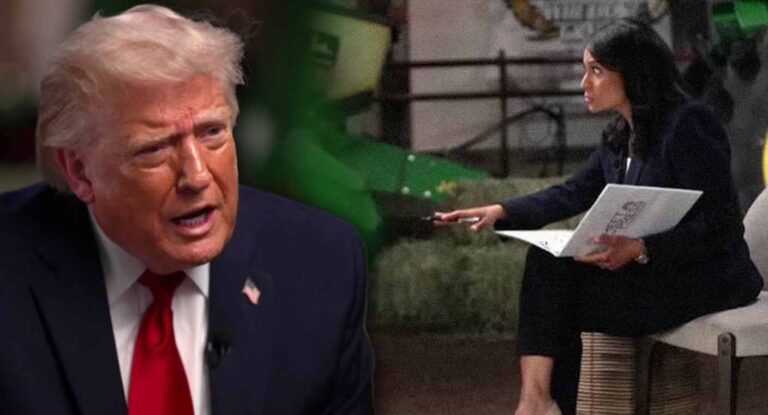 Trump interrumpe entrevista tras confrontar a periodista con fuertes palabras Trump interrumpe entrevista tras confrontar a periodista con fuertes palabras