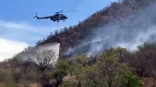 Controlan 70% del incendio forestal en Tarachi, Sonora Controlan 70% del incendio forestal en Tarachi, Sonora
