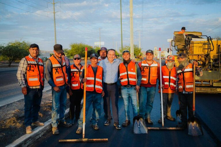 Avanza el recarpeteo del bulevar Progreso en Hermosillo para beneficiar a 85 mil habitantes