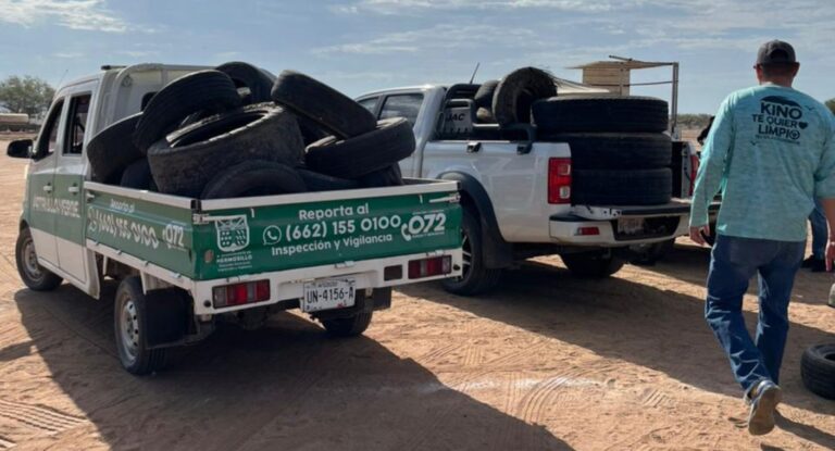 Recolectan 639 llantas en La Campiña, Hermosillo, y evitan 17 toneladas de CO₂ Recolectan 639 llantas en La Campiña, Hermosillo, y evitan 17 toneladas de CO₂