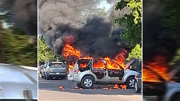 Camioneta se incendia y queda destruida en la colonia Jesús García de Hermosillo Camioneta se incendia y queda destruida en la colonia Jesús García de Hermosillo