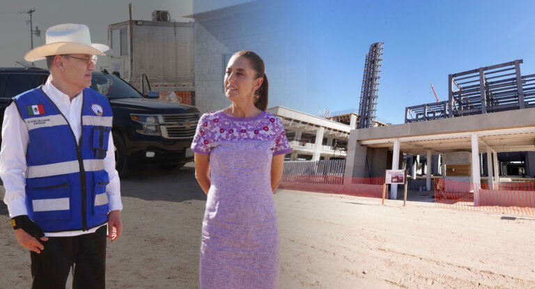 Durazo y Sheinbaum supervisan hospital del IMSS en San Luis Río Colorado para más de 128 mil derechohabientes Durazo y Sheinbaum supervisan hospital del IMSS en San Luis Río Colorado para más de 128 mil derechohabientes