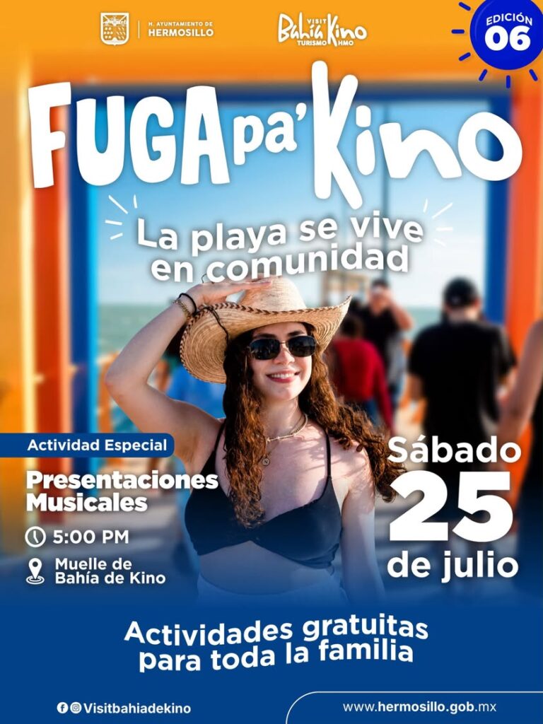 La Fuga Pa’ Kino: evento familiar en Bahía de Kino este sábado