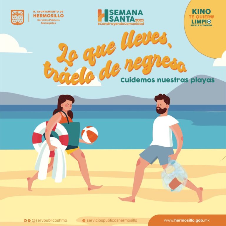 Gobierno de Hermosillo promueve cuidado y limpieza en playas de Kino