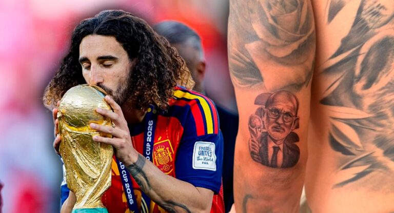 Cucurella cumple promesa y muestra tatuaje de Luis de la Fuente tras Mundial 2026