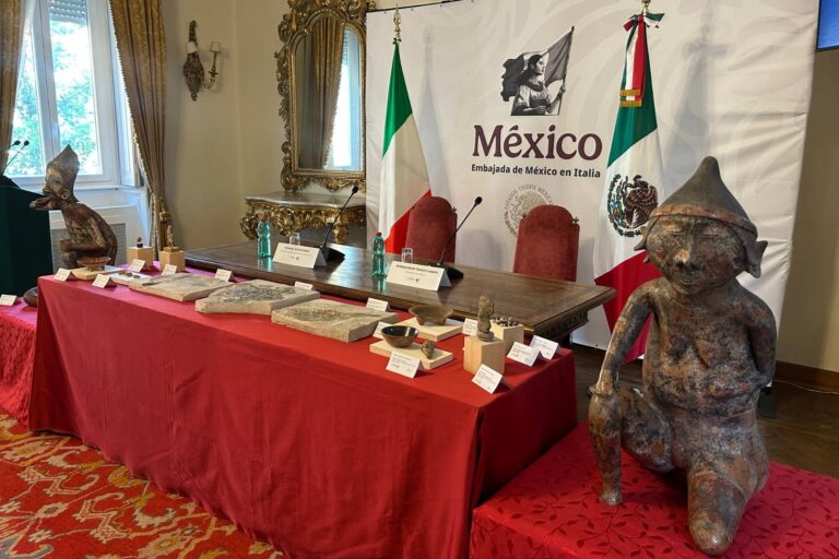 Italia regresa a México tesoro arqueológico recuperado del tráfico ilegal Italia regresa a México tesoro arqueológico recuperado del tráfico ilegal