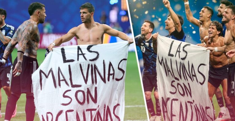 Jugadores de Argentina muestran mensaje sobre Malvinas tras vencer a Inglaterra Jugadores de Argentina muestran mensaje sobre Malvinas tras vencer a Inglaterra
