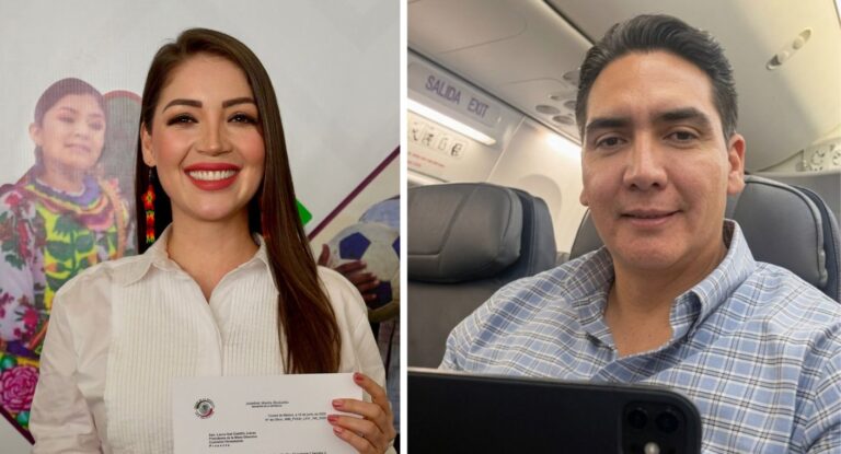 Diputados de Morena acusan a Héctor Santana y Jasmin Bugarín por acarreo y entrega de despensas en Nayarit Diputados de Morena acusan a Héctor Santana y Jasmin Bugarín por acarreo y entrega de despensas en Nayarit