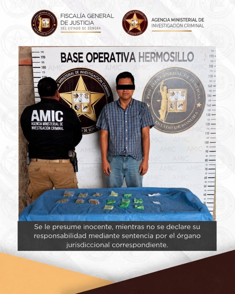 Daniel Humberto “N” vinculado a proceso por narcomenudeo en Sonora