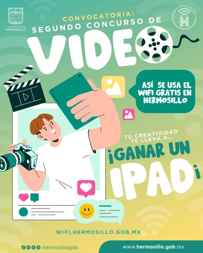 Gobierno de Hermosillo lanza concurso de videos sobre uso del Wi-Fi gratuito Gobierno de Hermosillo lanza concurso de videos sobre uso del Wi-Fi gratuito