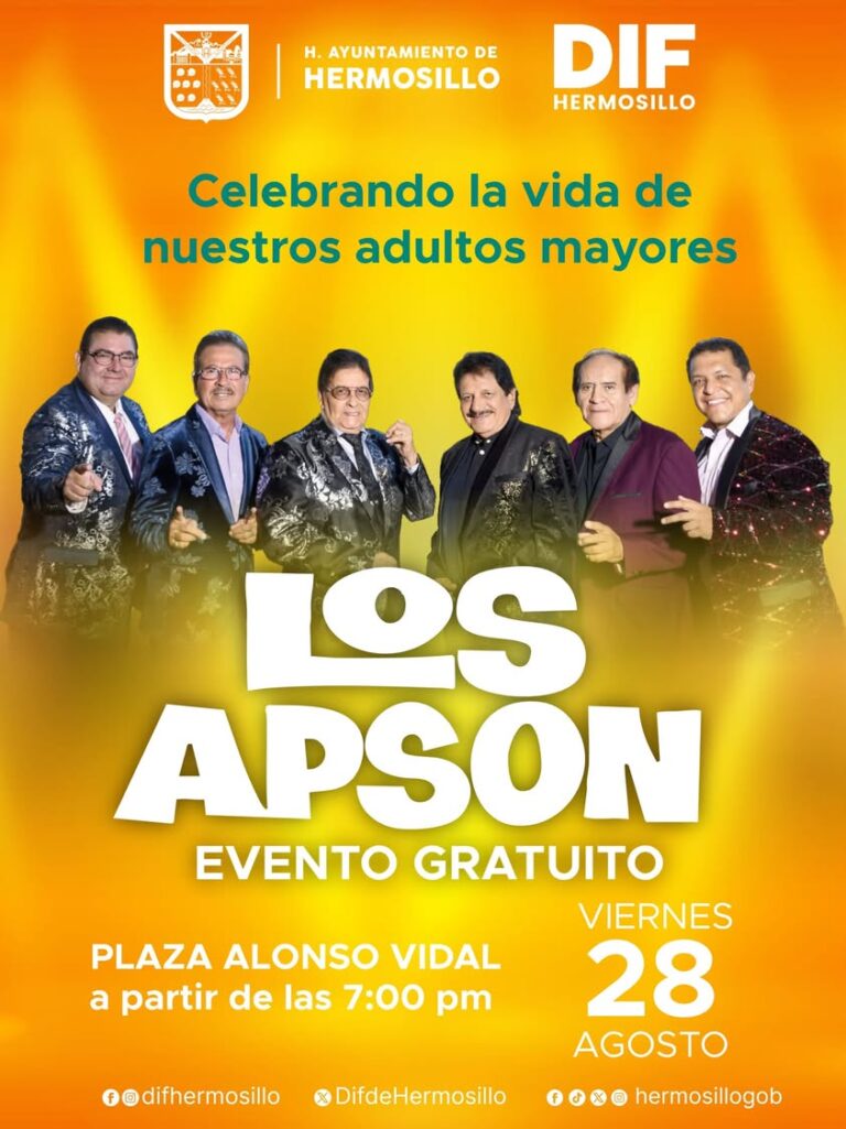 Gobierno de Hermosillo organiza evento gratuito para adultos mayores el 28 de agosto Gobierno de Hermosillo organiza evento gratuito para adultos mayores el 28 de agosto