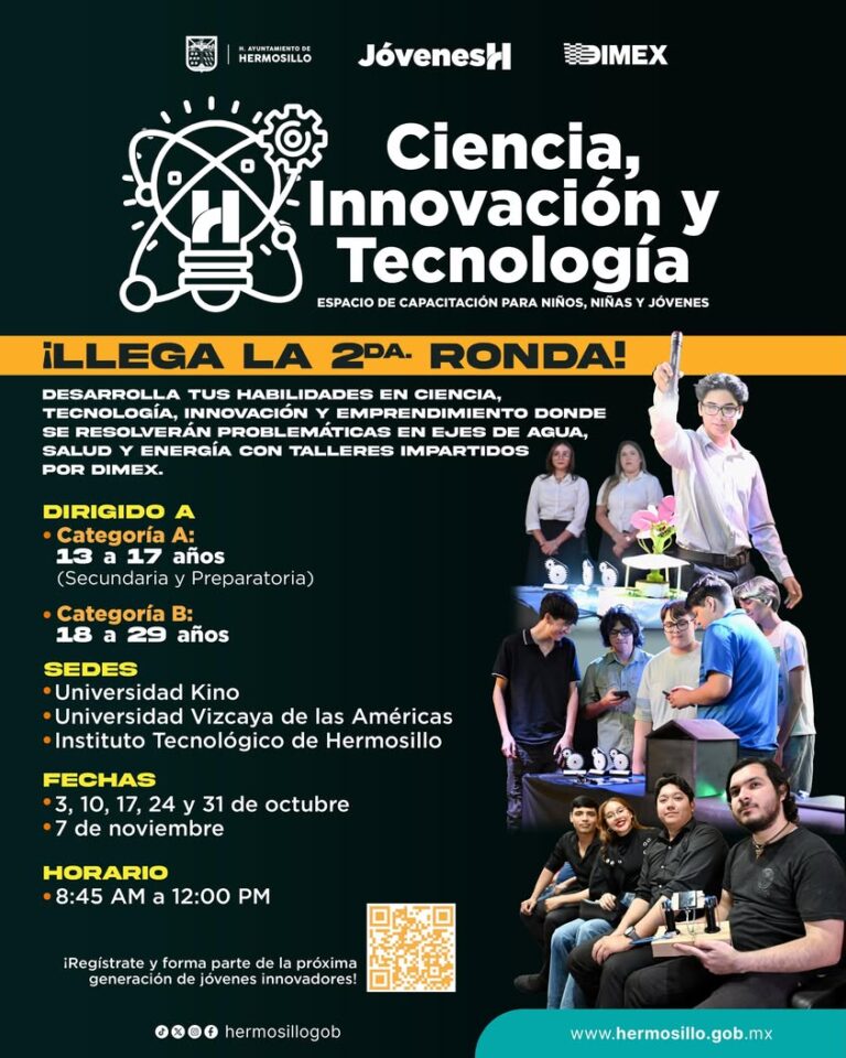 Convocatoria abierta para Curso de Ciencia, Innovación y Tecnología en Hermosillo