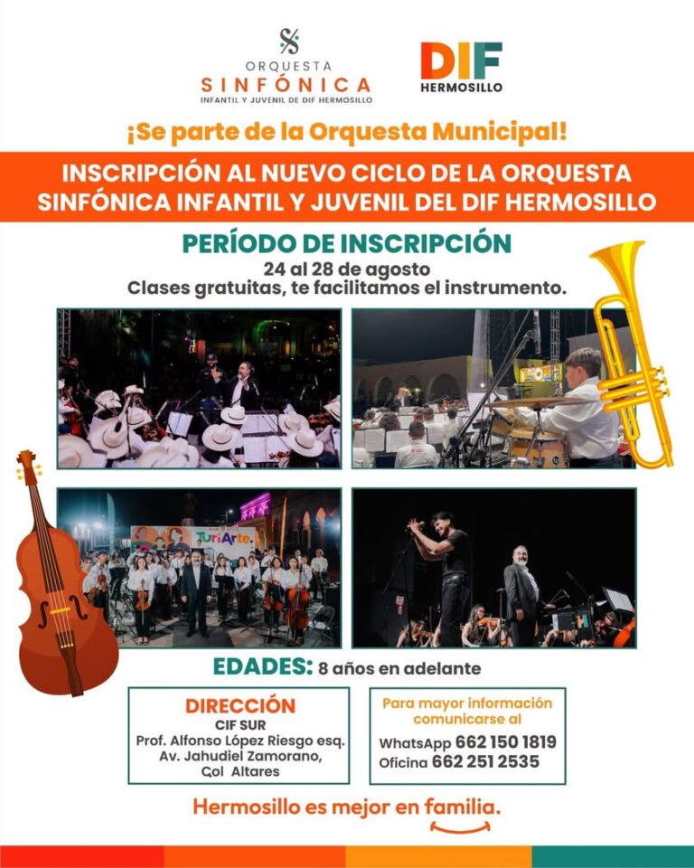 Inscripciones abiertas para la Orquesta Sinfónica Infantil y Juvenil de Hermosillo
