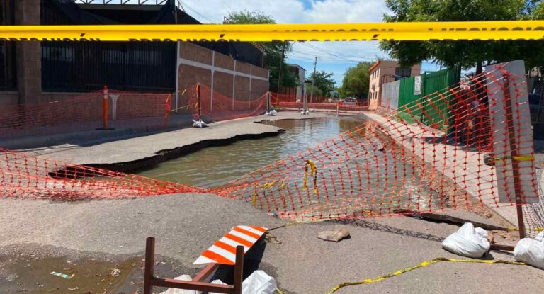 Rehabilitación de megasocavón en Hermosillo durará hasta 70 días