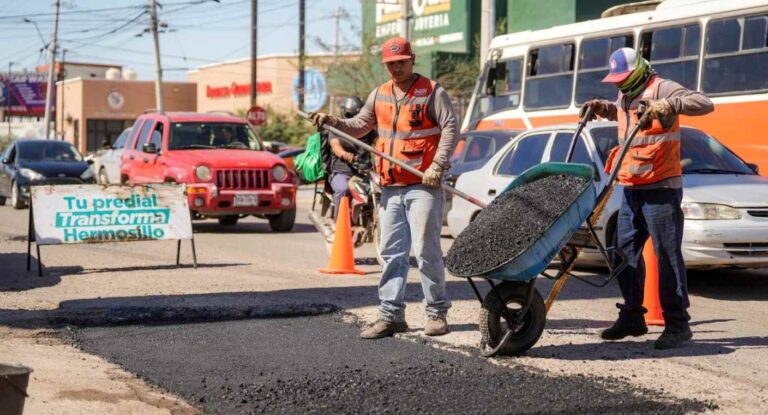 Operativo de bacheo en Hermosillo supera 1.2 millones de metros cuadrados reparados