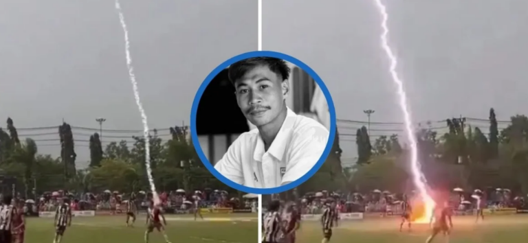 Rayo mata a futbolista durante partido en Tailandia