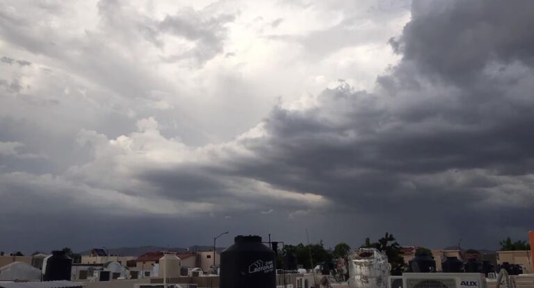 Pronóstico de lluvia y vientos fuertes en Hermosillo para el 13 de agosto