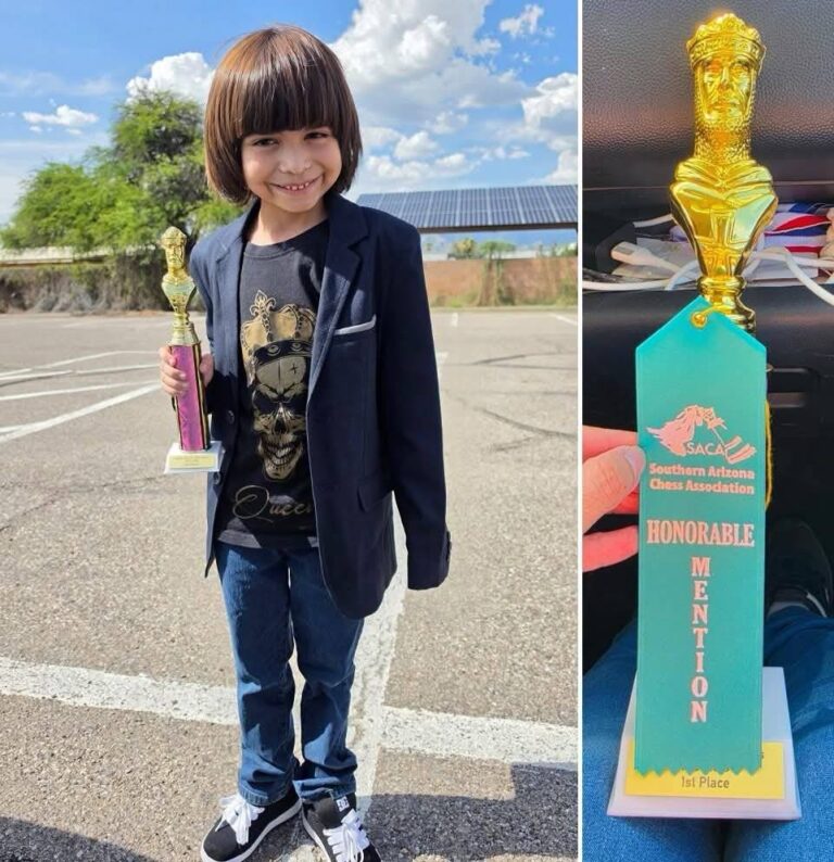 Niño de Hermosillo gana torneo de ajedrez en Arizona Niño de Hermosillo gana torneo de ajedrez en Arizona