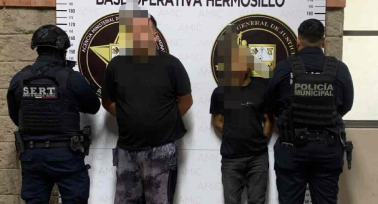 Detienen a dos presuntos implicados en homicidio en colonia Revolución, Hermosillo Detienen a dos presuntos implicados en homicidio en colonia Revolución, Hermosillo
