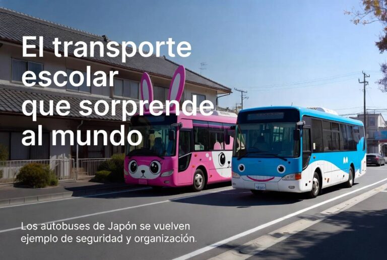 Japón destaca por la seguridad y disciplina en sus autobuses escolares Japón destaca por la seguridad y disciplina en sus autobuses escolares