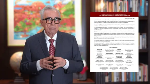 Gobernadores de Morena y PVEM rechazan regreso de Rubén Rocha Moya en Sinaloa Gobernadores de Morena y PVEM rechazan regreso de Rubén Rocha Moya en Sinaloa