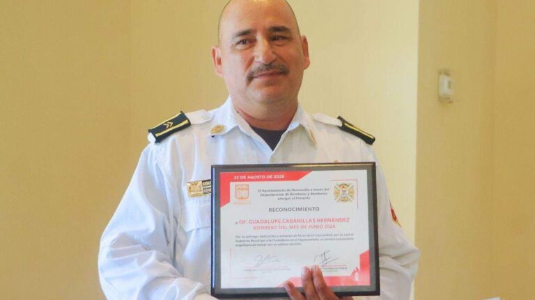Guadalupe Cabanilla Hernández, Bombero del Año 2026 en Hermosillo