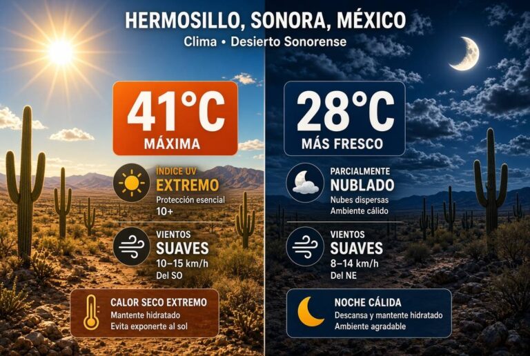 Hermosillo enfrentará calor extremo y radiación UV en agosto Hermosillo enfrentará calor extremo y radiación UV en agosto