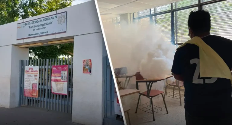Fumigación en escuelas de Sonora enfrenta retos por lluvias en regreso a clases Fumigación en escuelas de Sonora enfrenta retos por lluvias en regreso a clases
