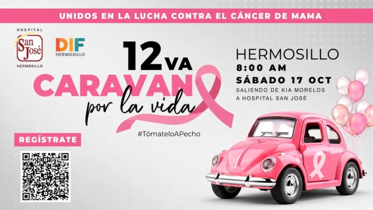 Convocan a Caravana por la Vida contra el cáncer de mama en Hermosillo
