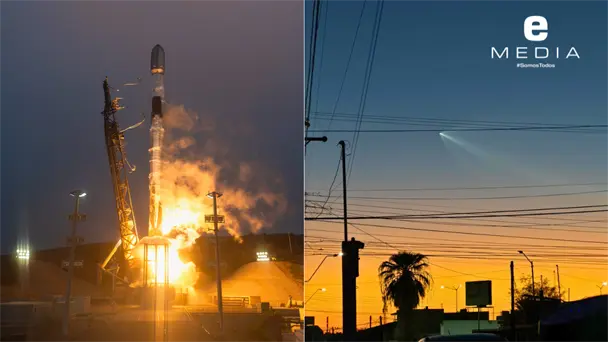 Estela del Falcon 9 de SpaceX sorprende en el cielo de Sonora