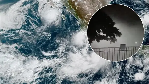 Huracán Polo toca tierra en Baja California Sur y avanza hacia Sonora