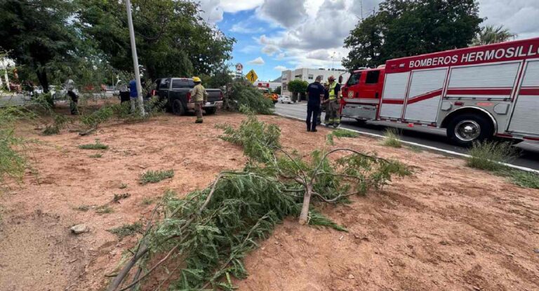 Choque entre dos vehículos deja una mujer lesionada en el norte de Hermosillo
