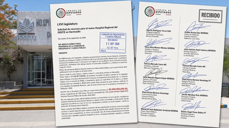 Legisladores de Sonora piden 2,500 mdp para nuevo hospital ISSSTE en Hermosillo