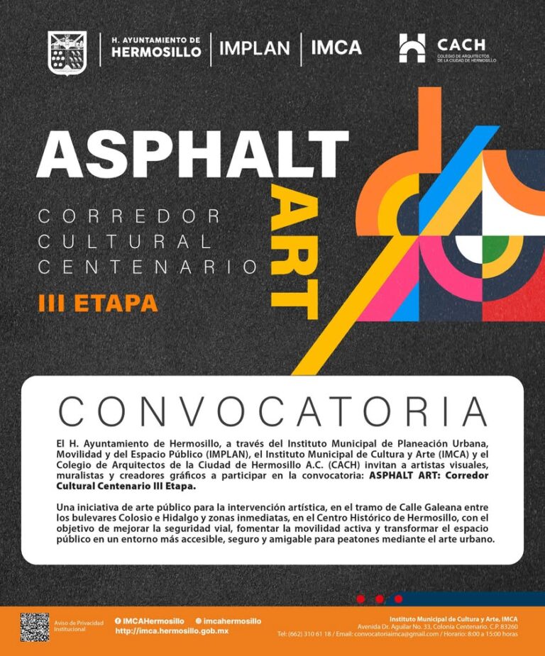 Abierta convocatoria para tercera etapa de Asphalt Art en Hermosillo Abierta convocatoria para tercera etapa de Asphalt Art en Hermosillo